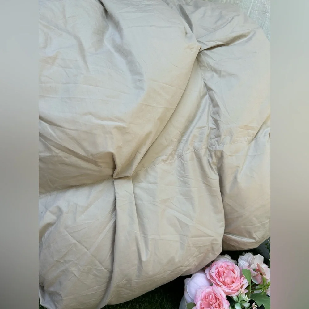 PARACHUTE Organic Cotton Puff Comforter $339 LIKE NEW BONE Full / Queen